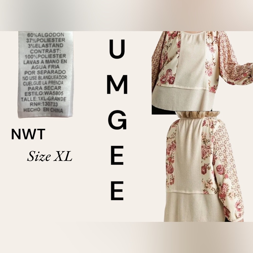 NWT top by Umgee. Size XL.